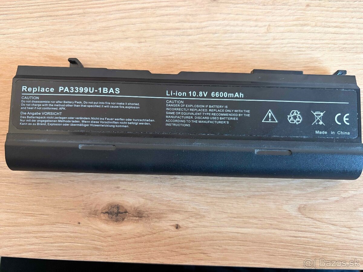 Bateria PA3399U-1BAS na notebook Toshiba