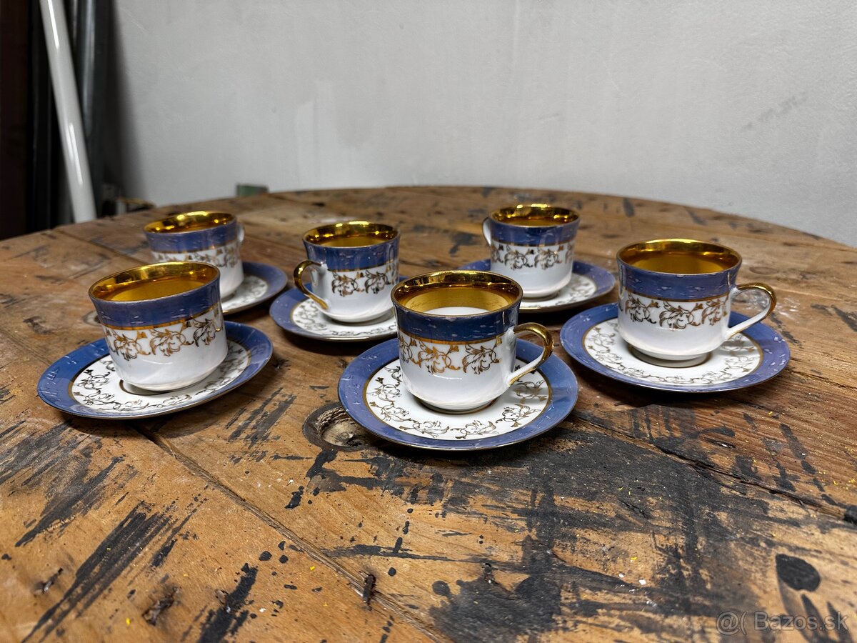 Vintage mocca sada 6 ks – Victoria Czechoslovakia 🌟✨