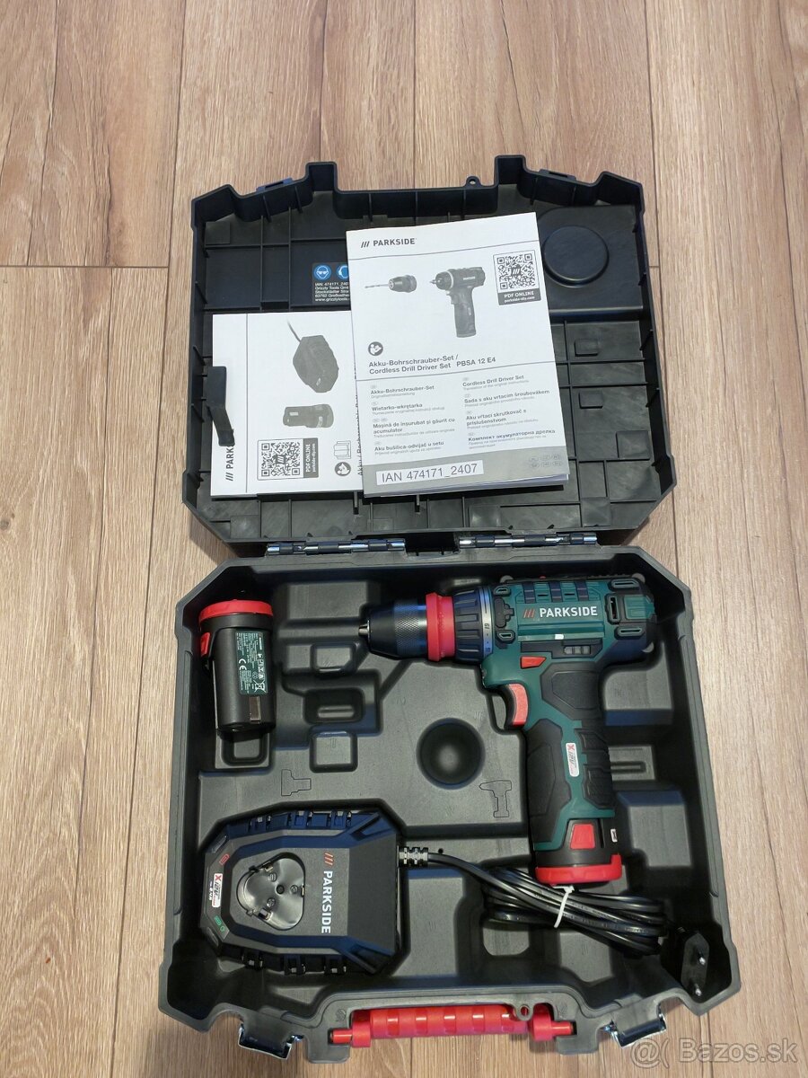 Aku Skrutkovač Parkside kufrík