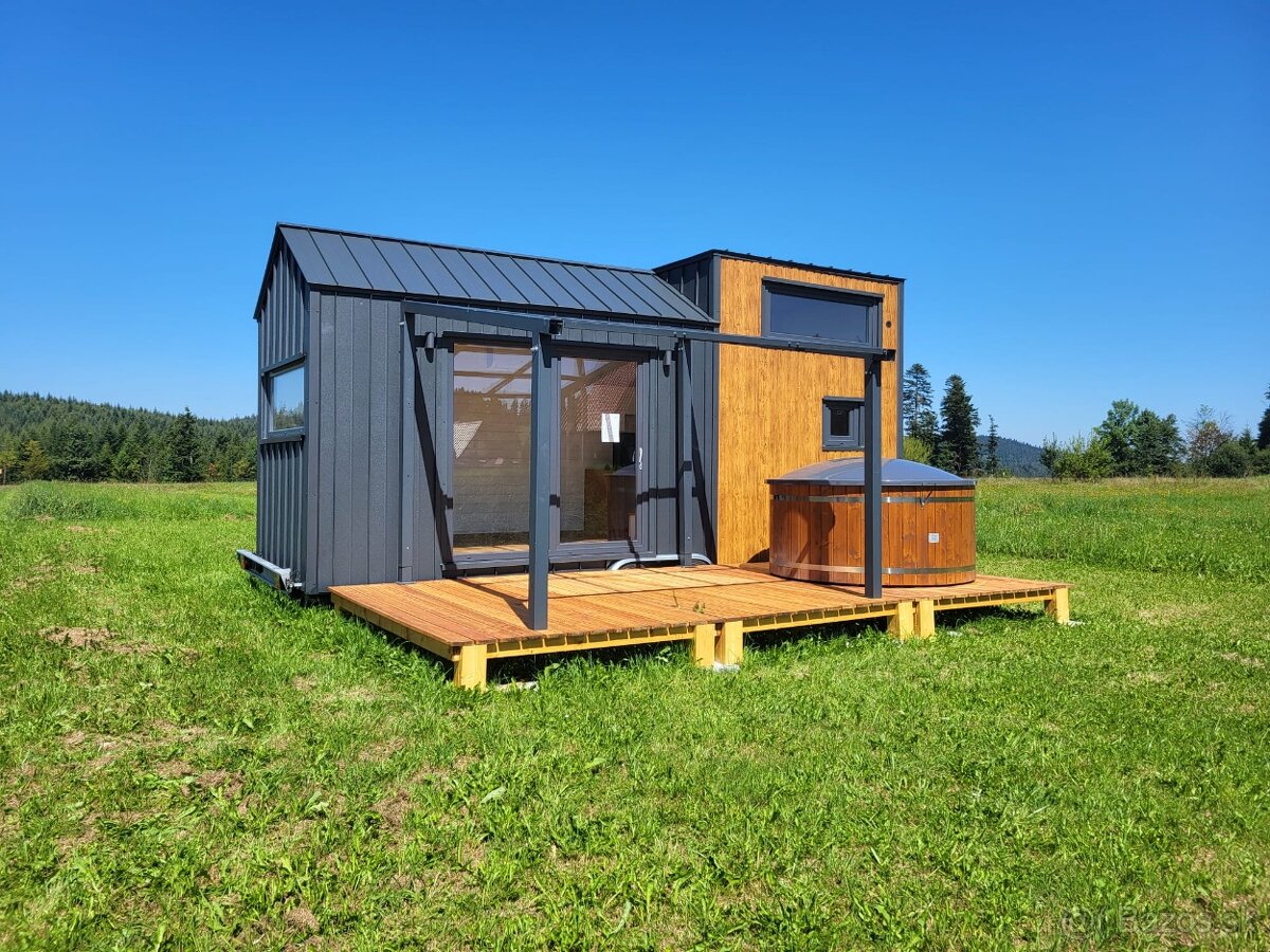 Tiny house, mobilný dom, chata