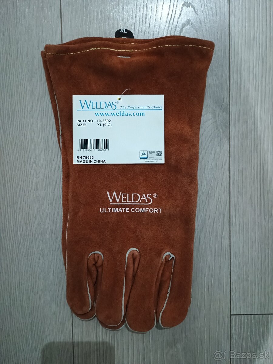 Predám zváračské rukavice WELDAS 10-2392 LH/XL - sedem párov