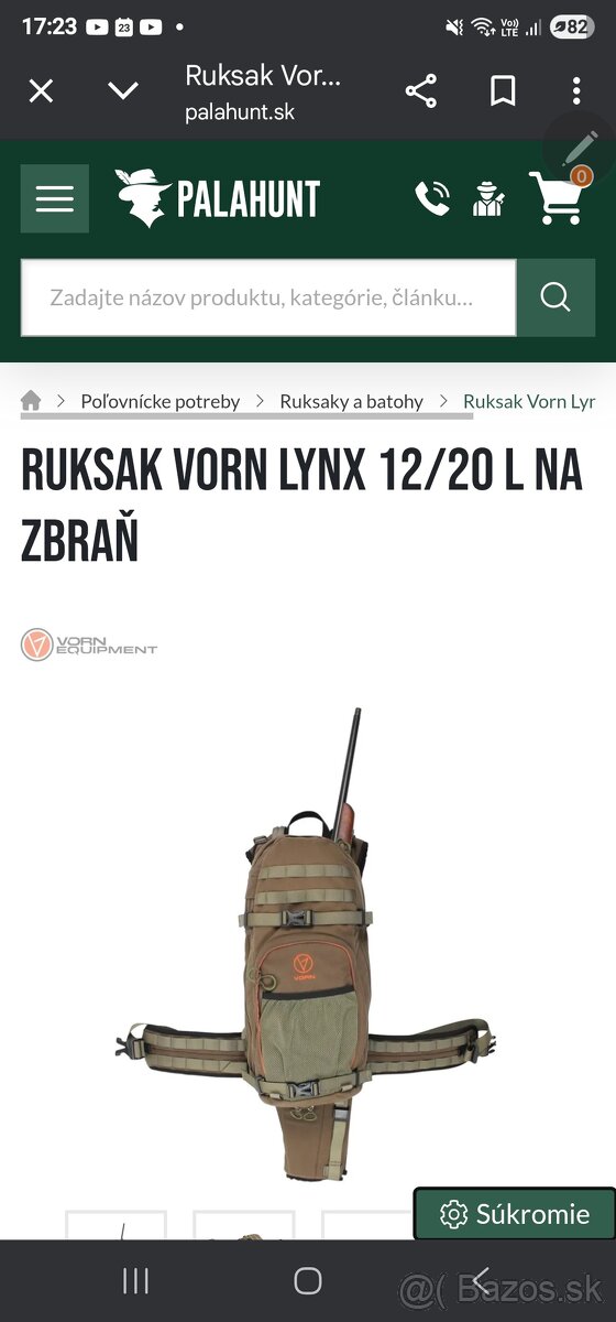 Ruksak Vorn Lynx 12/20 L na zbraň