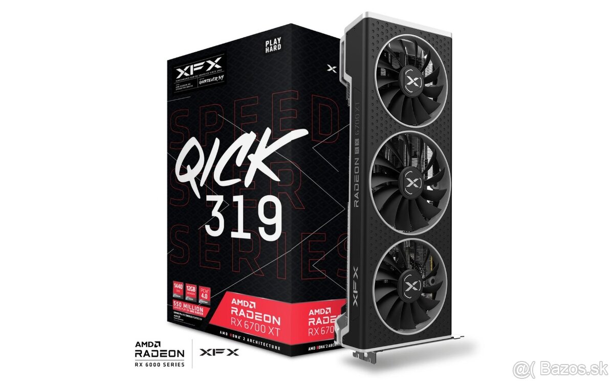 🖥️ Predám XFX Radeon RX 6700 XT MERC/QICK 319 – 12GB GDDR6