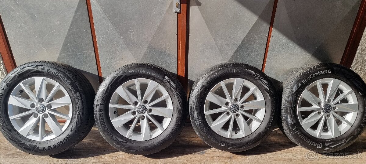 Predám originálne disky VW r15 5x112 /195/65 Continental