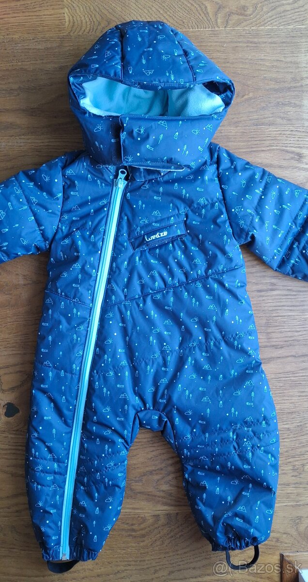Nepremokavá detská zimná kombinéza 74