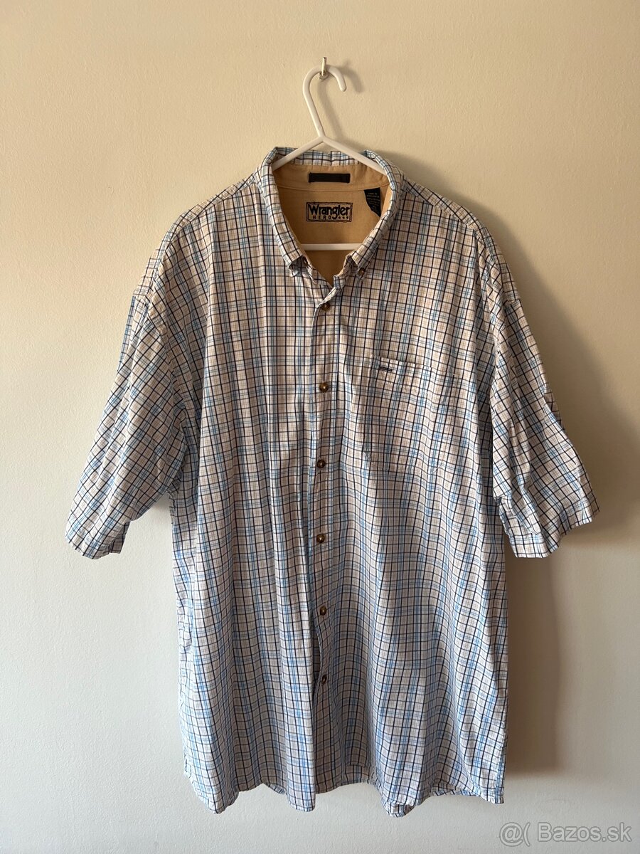 Kvalitná pánska košeľa Wrangler (XL) + GRÁTIS Letná košeľa