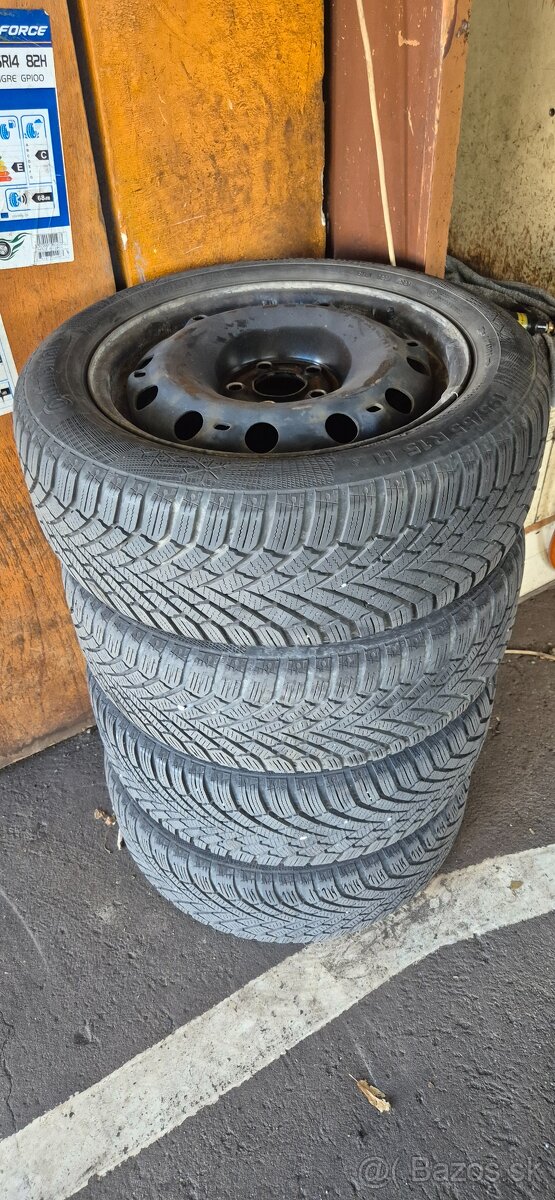Predám zimný komplet 195/55R15 na škoda fábia.