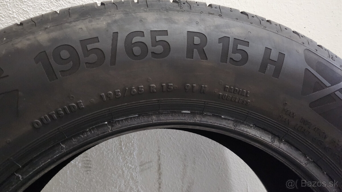 Predam letne pneumatiky Continental 195/65 R 15 H
