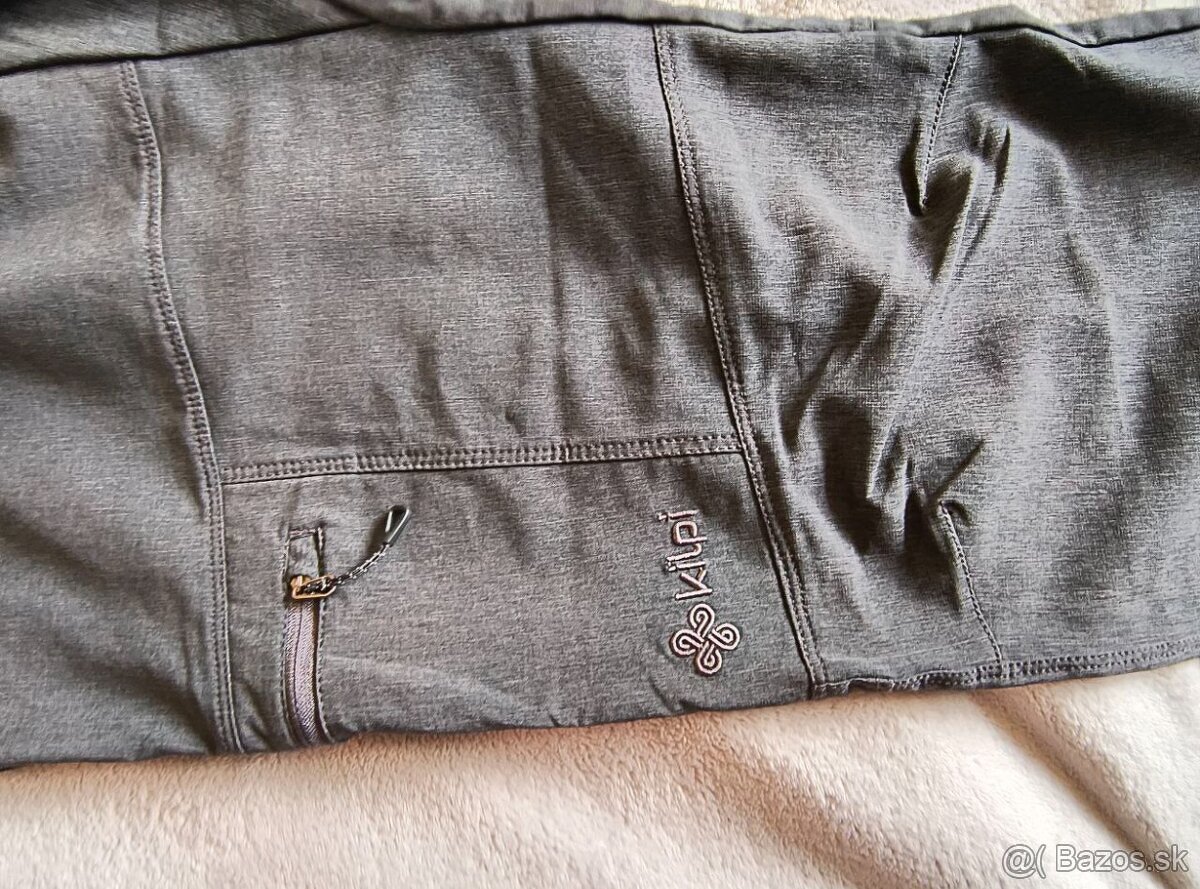 KILPI INE Tmavosede trekingoe nohavce do tepleho pocasa