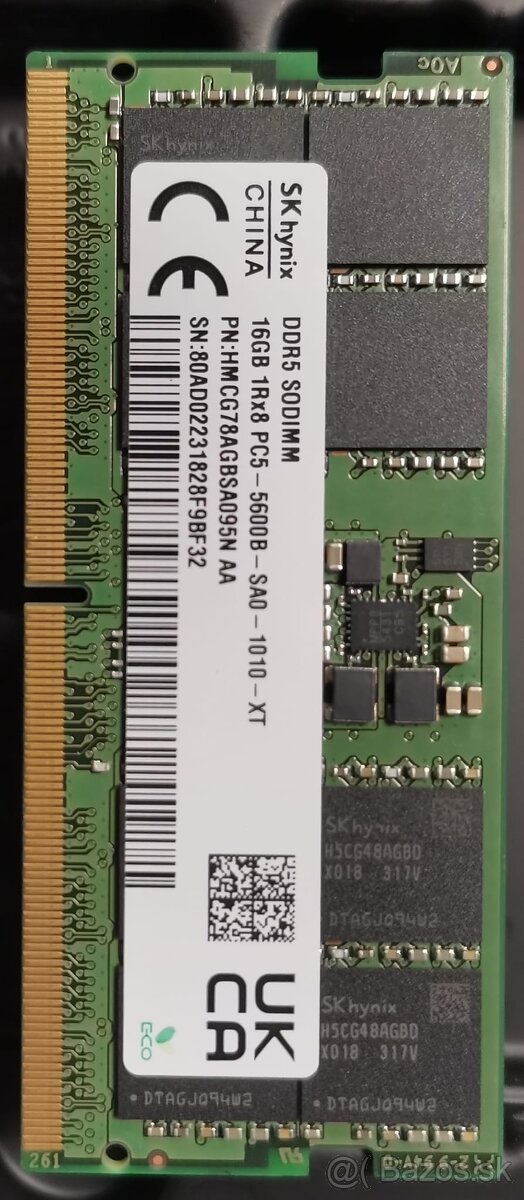 RAM - SK Hynix 16GB DDR5 SODIMM 5600MHz