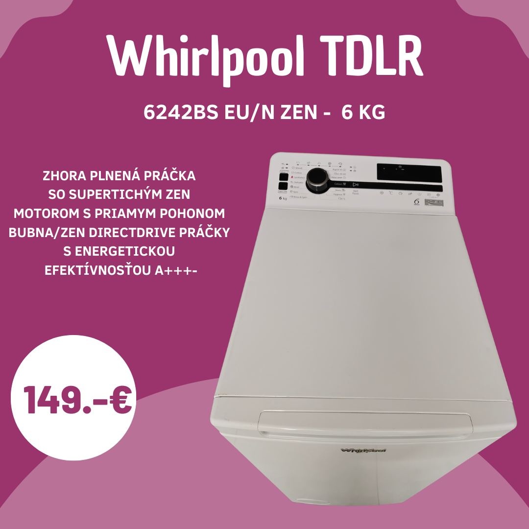 Whirlpool TDLR 6242BS EU/N ZEN - 6 kg