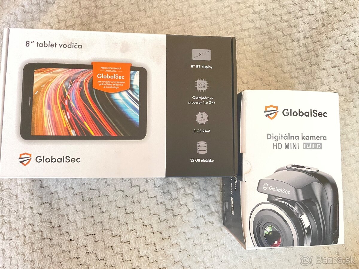 Globalsec autokamera a tablet