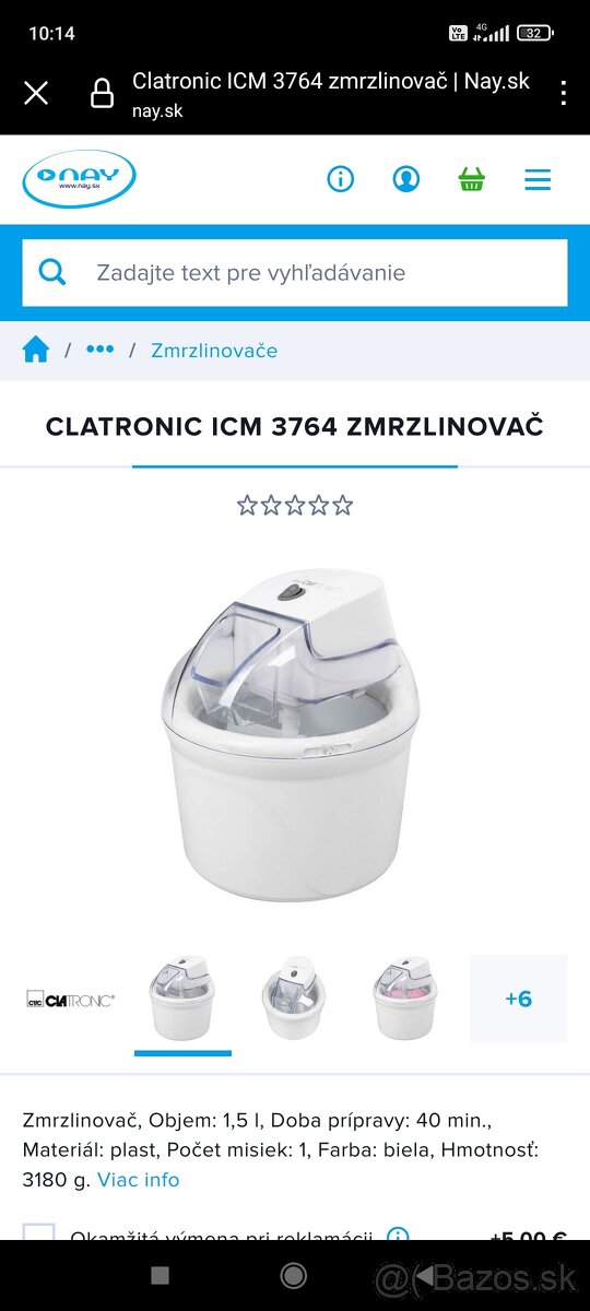 Zmrzlinovac značky Kalorik