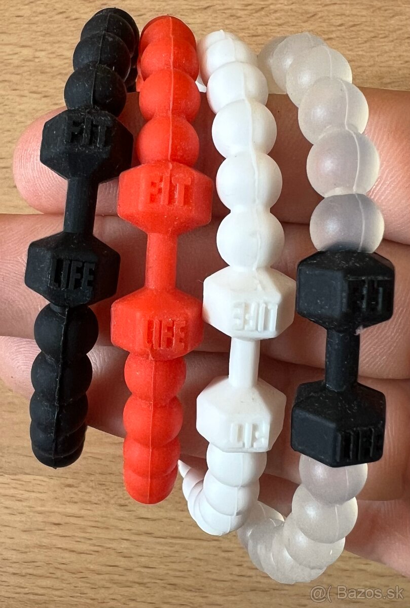 Silikónové náramky fit life