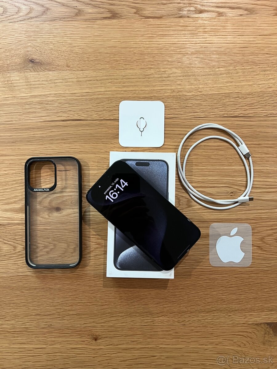 iPhone 15 PRO MAX 256GB BLUE TITANIUM - KOMPLET - TOP