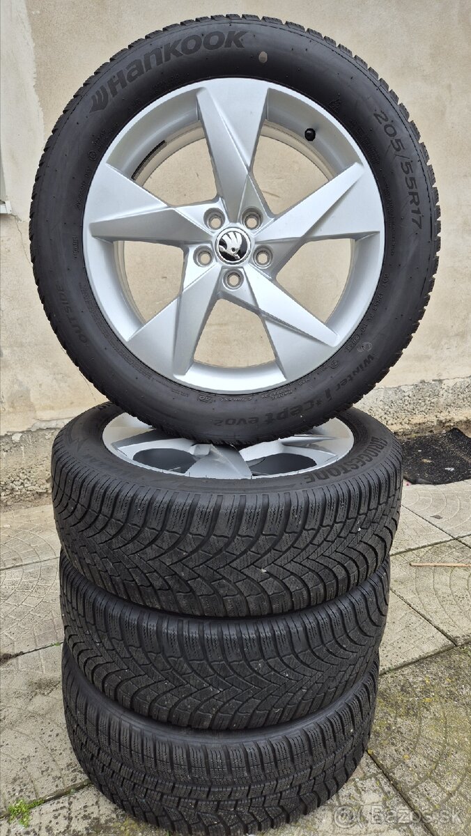 Predam alu disky origo.Škoda 5x100 R17 a zimne pneu.