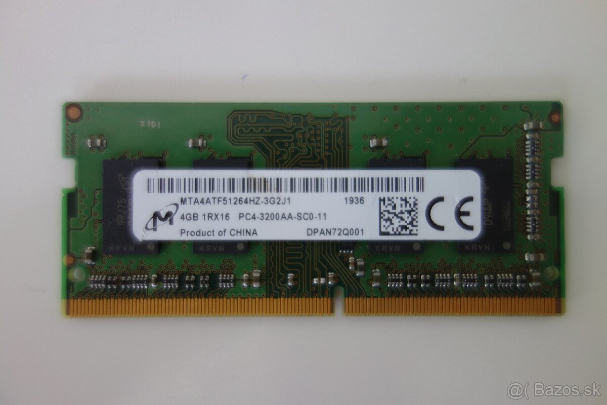 4GB DDR4 3200MHz RAM do notebooku