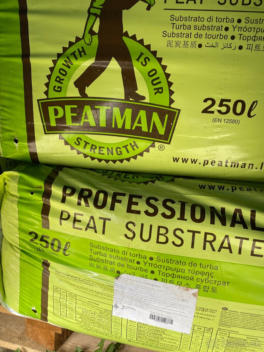 Rašelina neutrálna 250l 5,5-6,5 pH PEATMAN