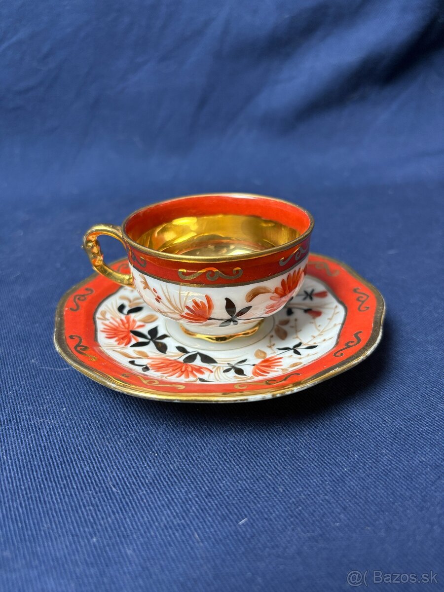 Stará porcelánová šálka s podšalkou Pirkenhammer