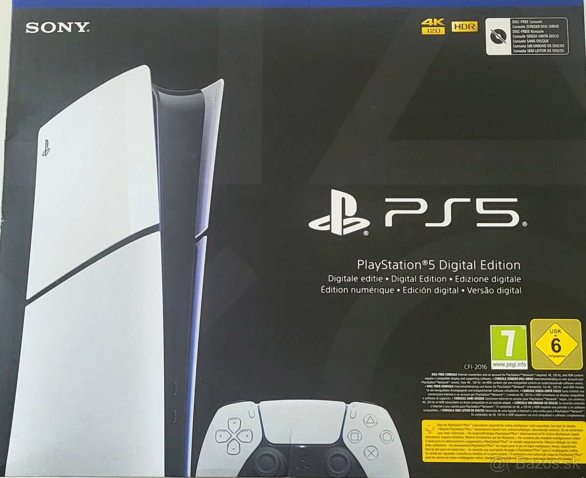 PlayStation 5 Slim Digital Edition 1TB nové nepouživané