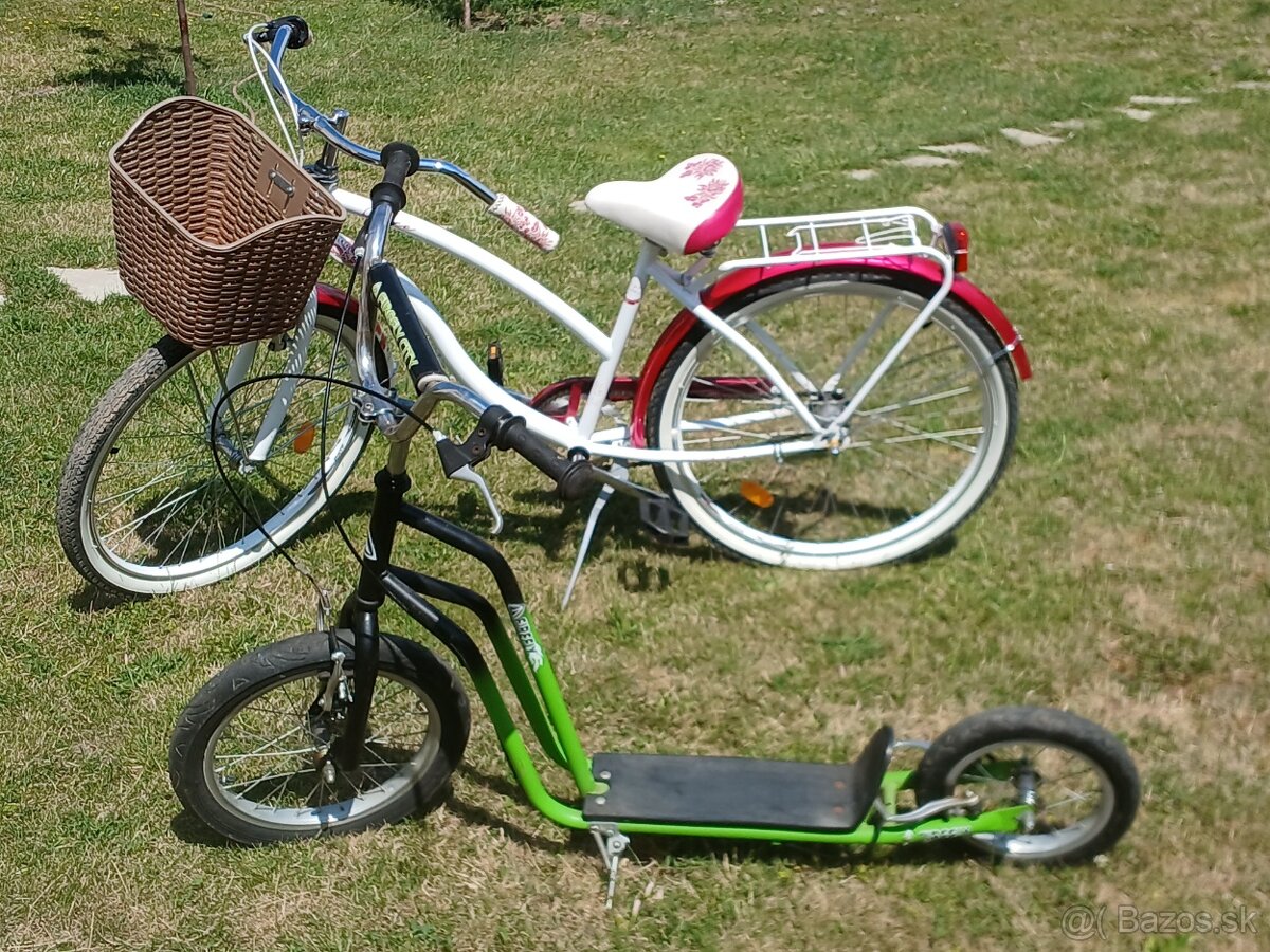 mestský bicykel + kolobežka