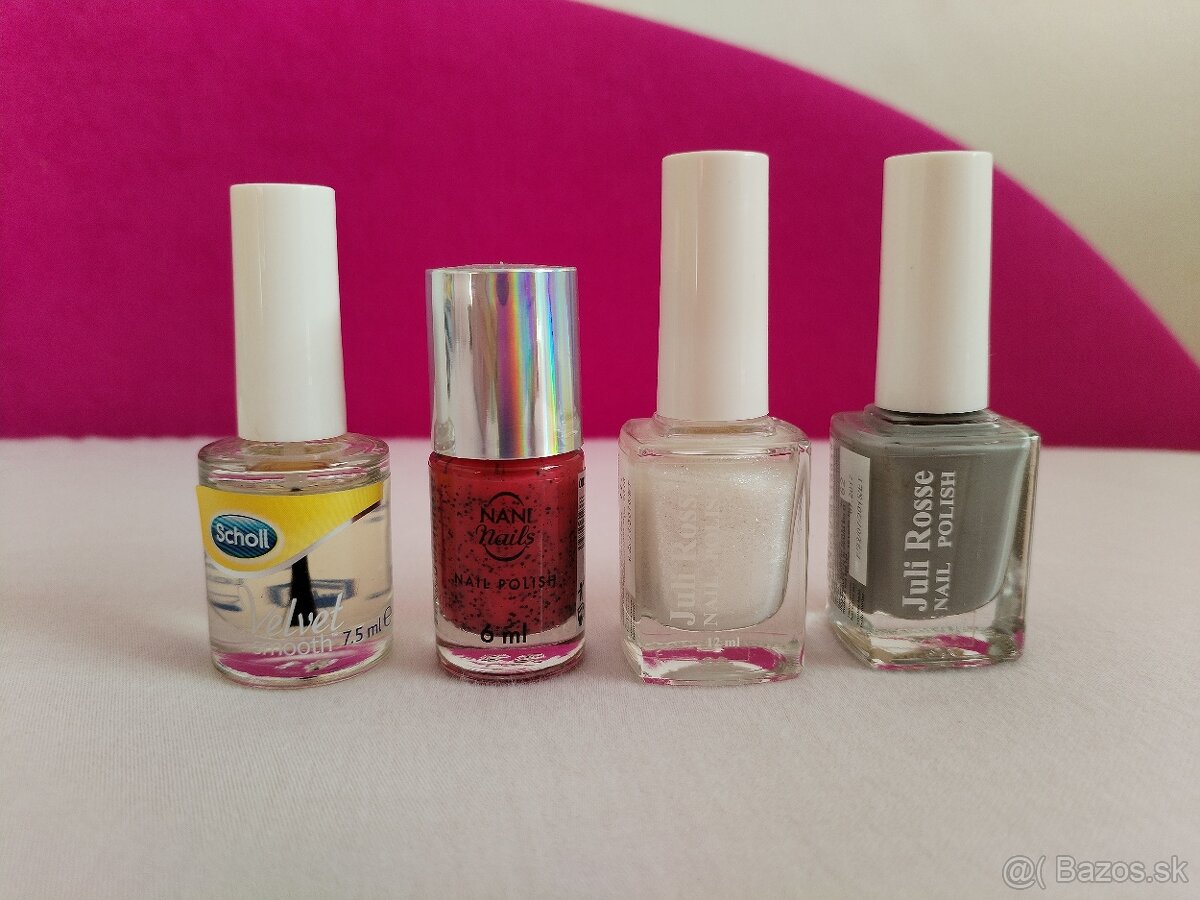 Laky na nechty (rôzne značky) a olejček na nechty