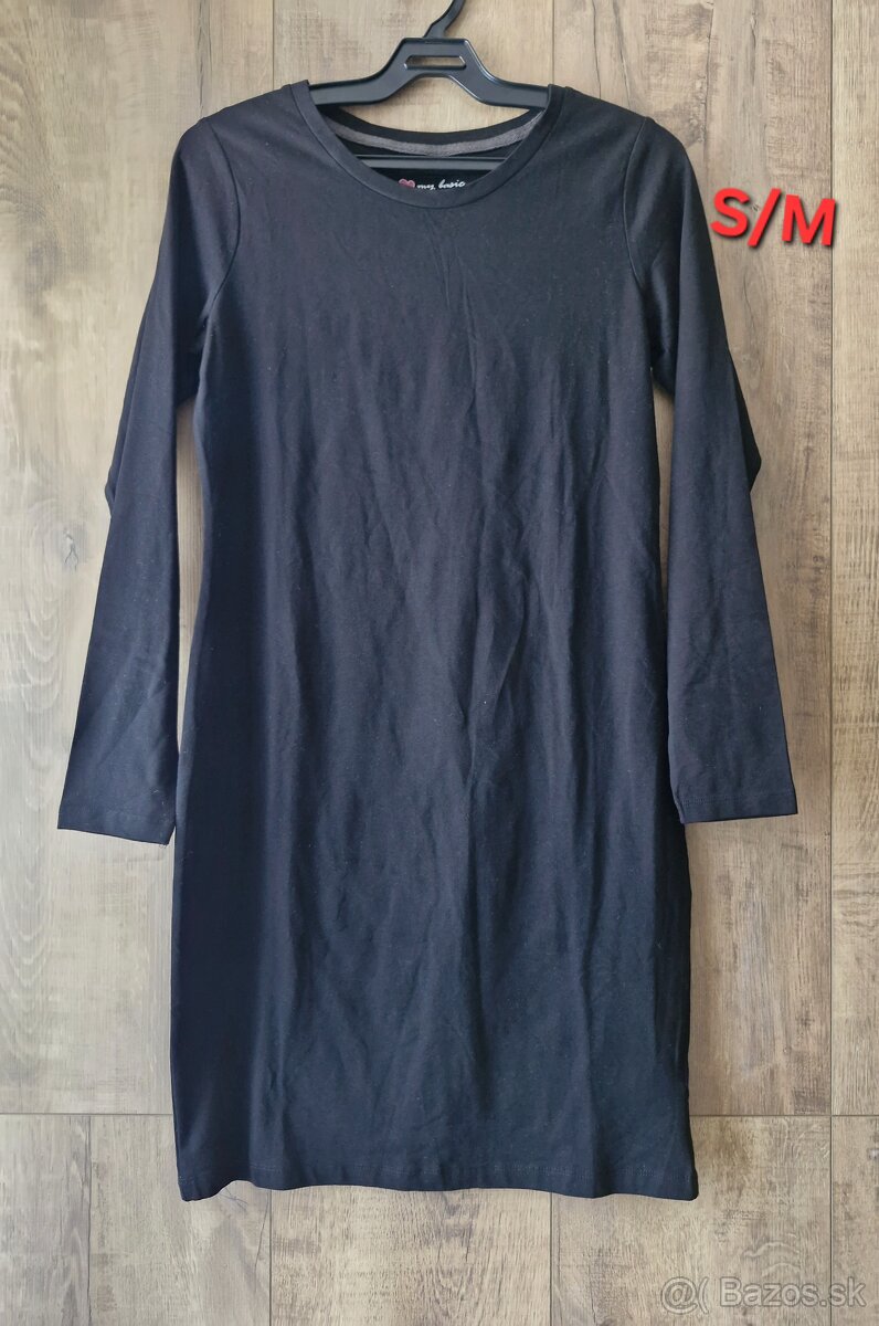 Čierne elast.šaty 36/38 (S/M)