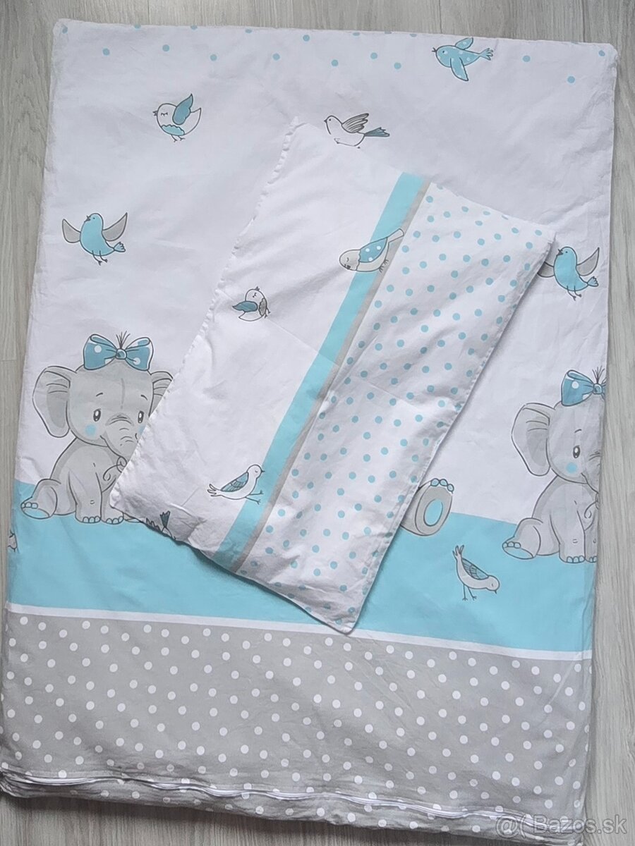 Paplon,vankúš a mantinel do postieľky