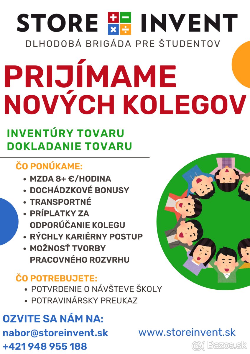 Brigáda pre študentov - vykonávanie inventúr