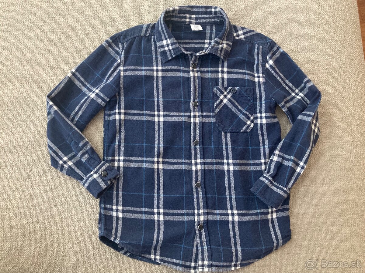 Lindex flanelová košeľa 8-10r 140