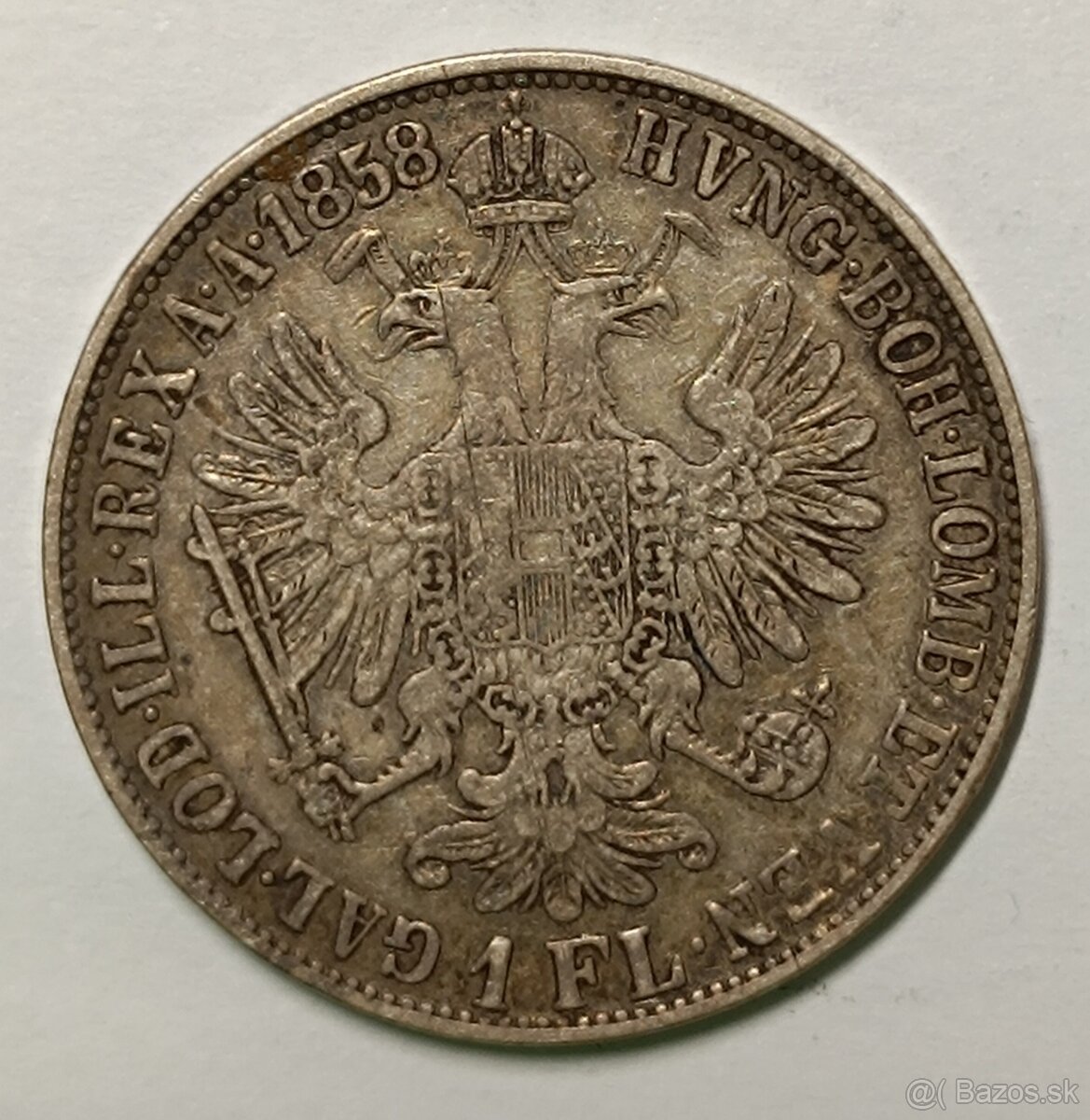 1 FL florin/zlatnik 1858 M - vzacnejsi variant