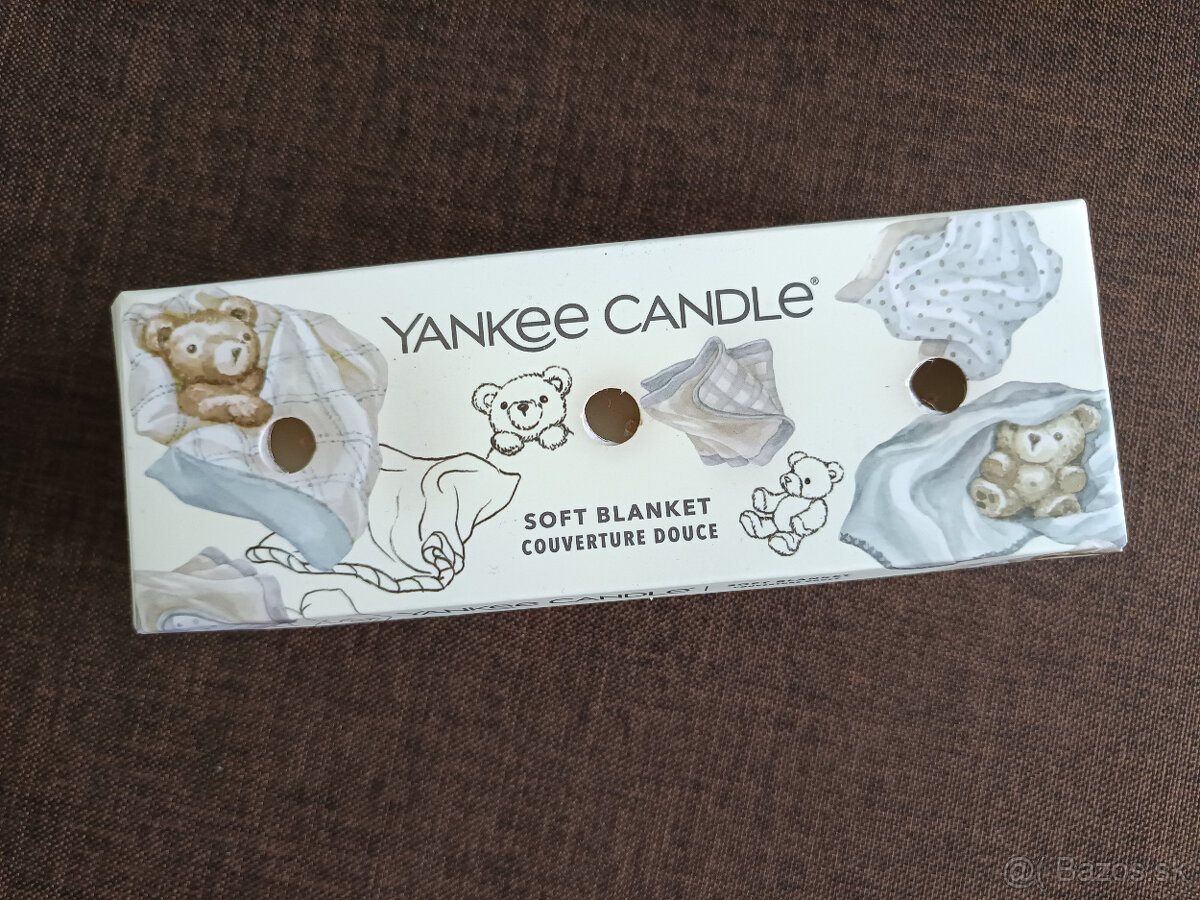 Yankee Candle sada votívnych sviečok v skle Soft Blanket