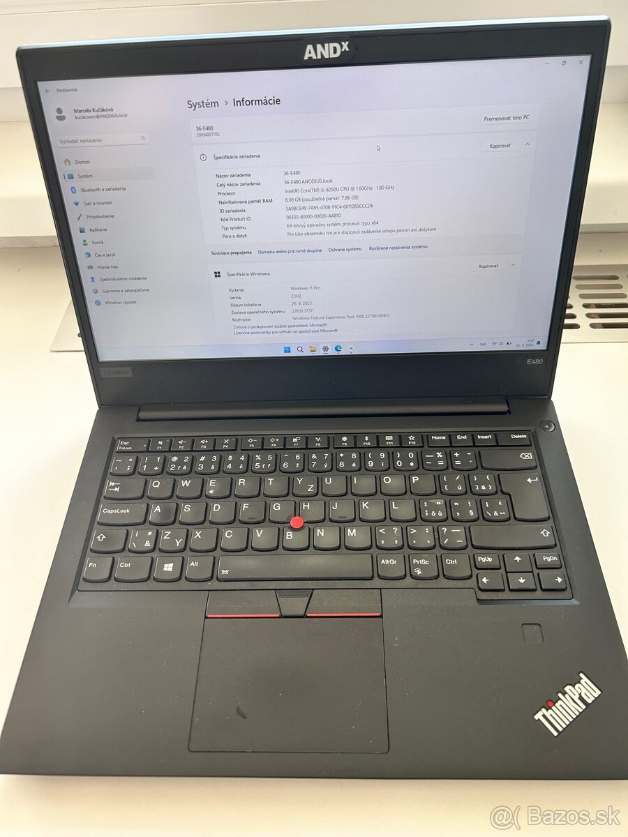 Výkonný LENOVO ThinkPad E480 – TOP STAV