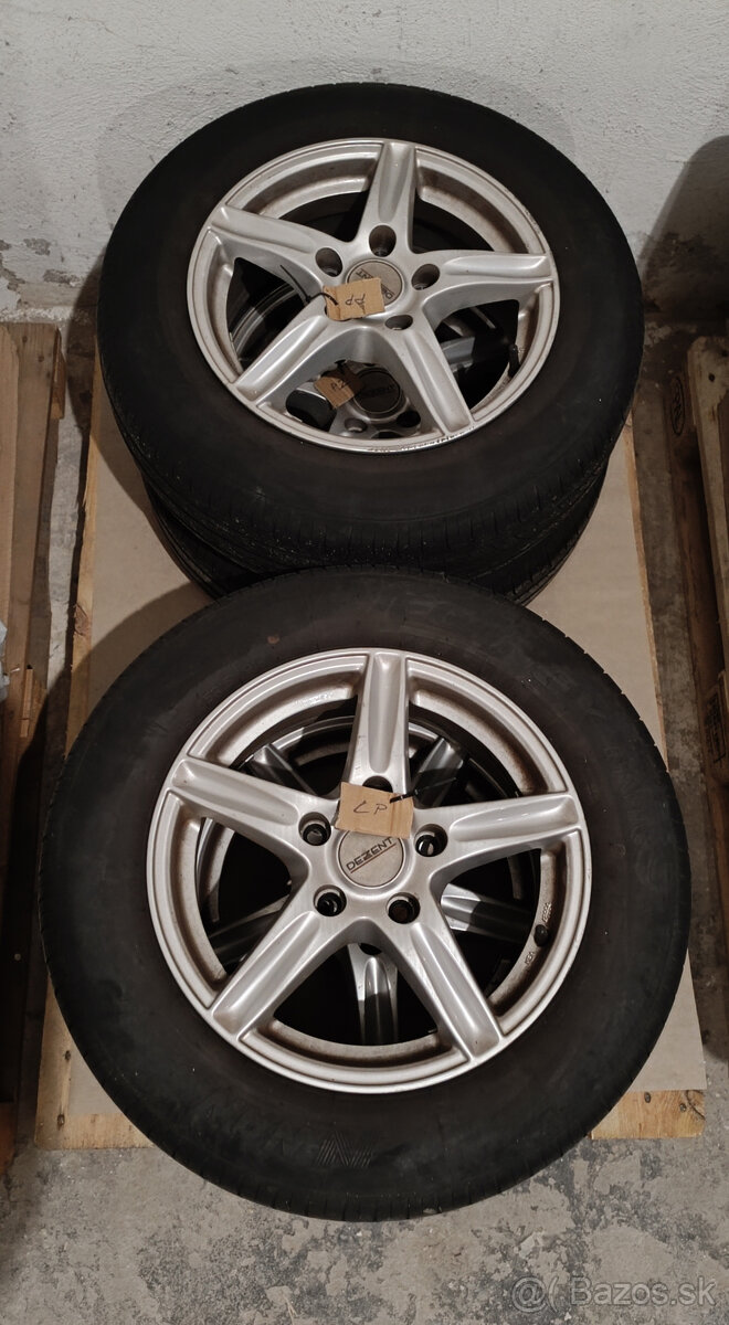 DEZENT R15 114,3 + pneumatiky 195/65/R15