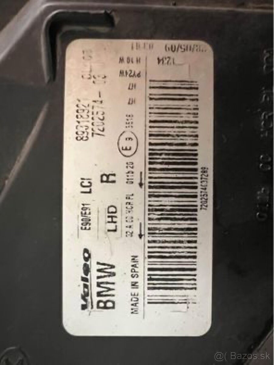Pravé predné svetlo BMW 3 (E90/E91) LCI