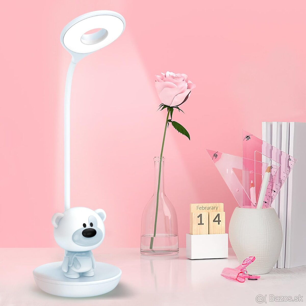 LED lampa na čítanie MARZIUS, dizajn roztomilého medvedíka,