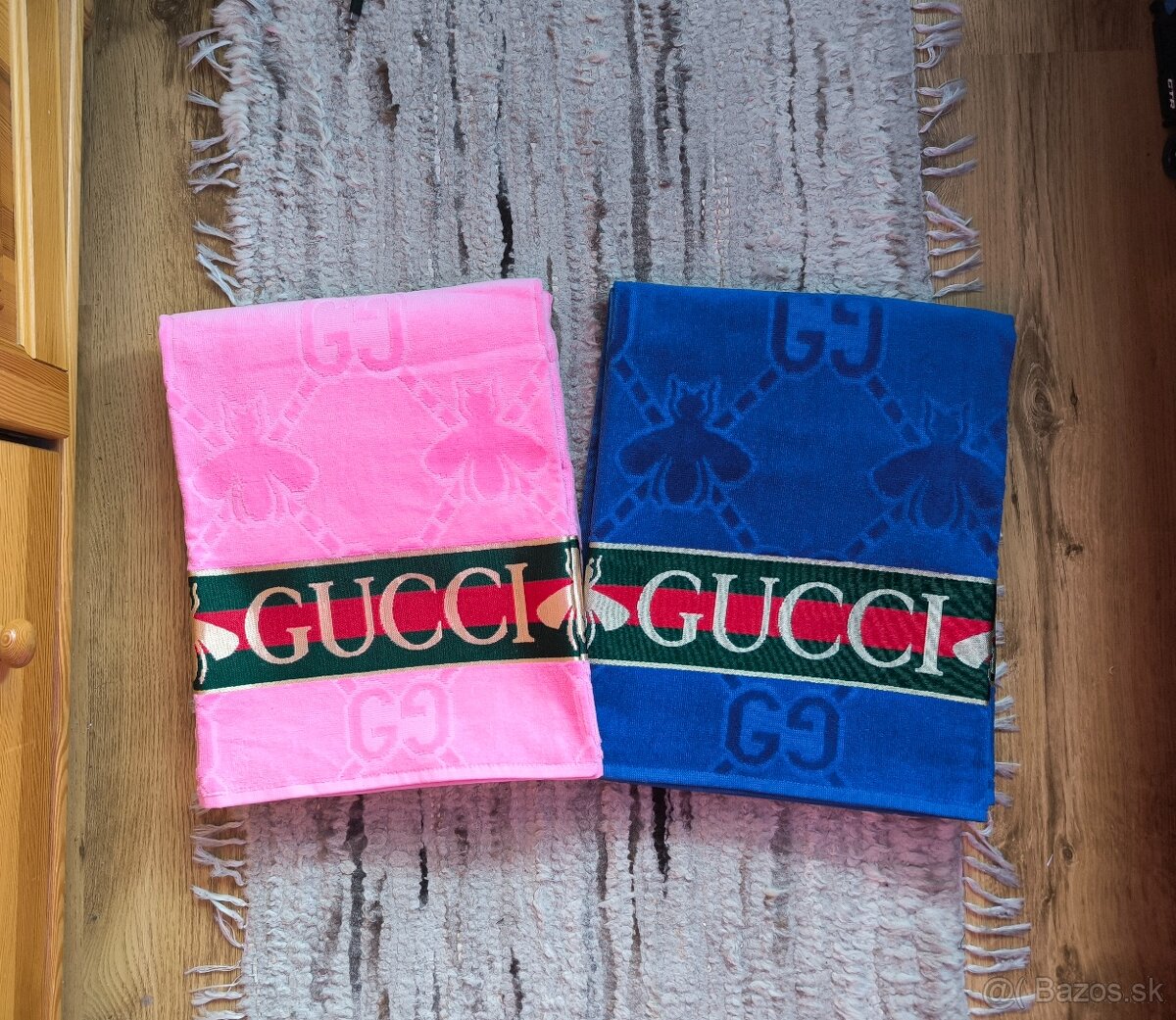 Luxusná osuška Gucci - ružová / modrá