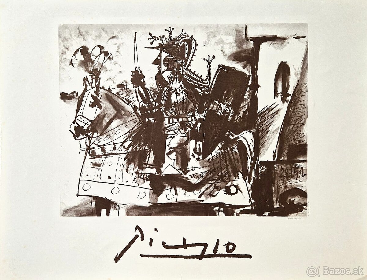 Pablo Picasso - Cavalier en Armure (Litografia, kubizmus)