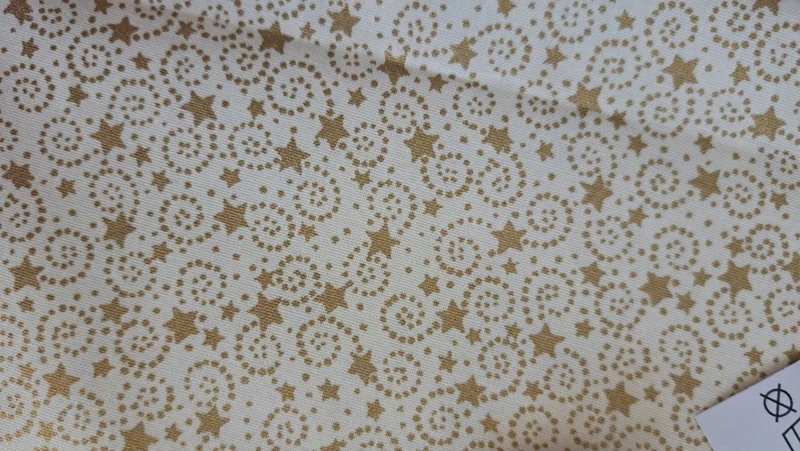 Vlastnoručne ušitý obrus pevná látka - smotanovo-zlatý