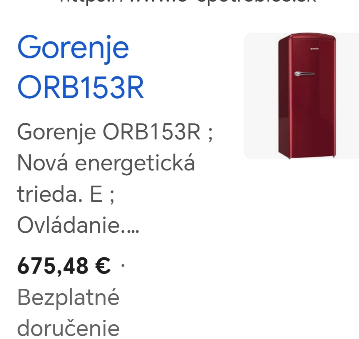 Retro chladnička Gorenje
