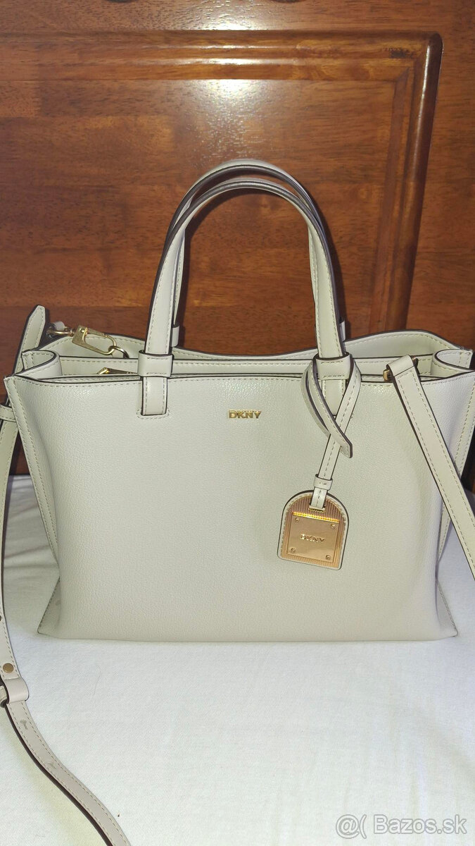 béžová kožená kabelka DKNY - nová
