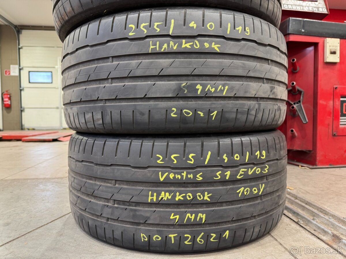 R19 255/40 Hankook Ventus s1 100y 2x4mm DOT2621 - 60EUR