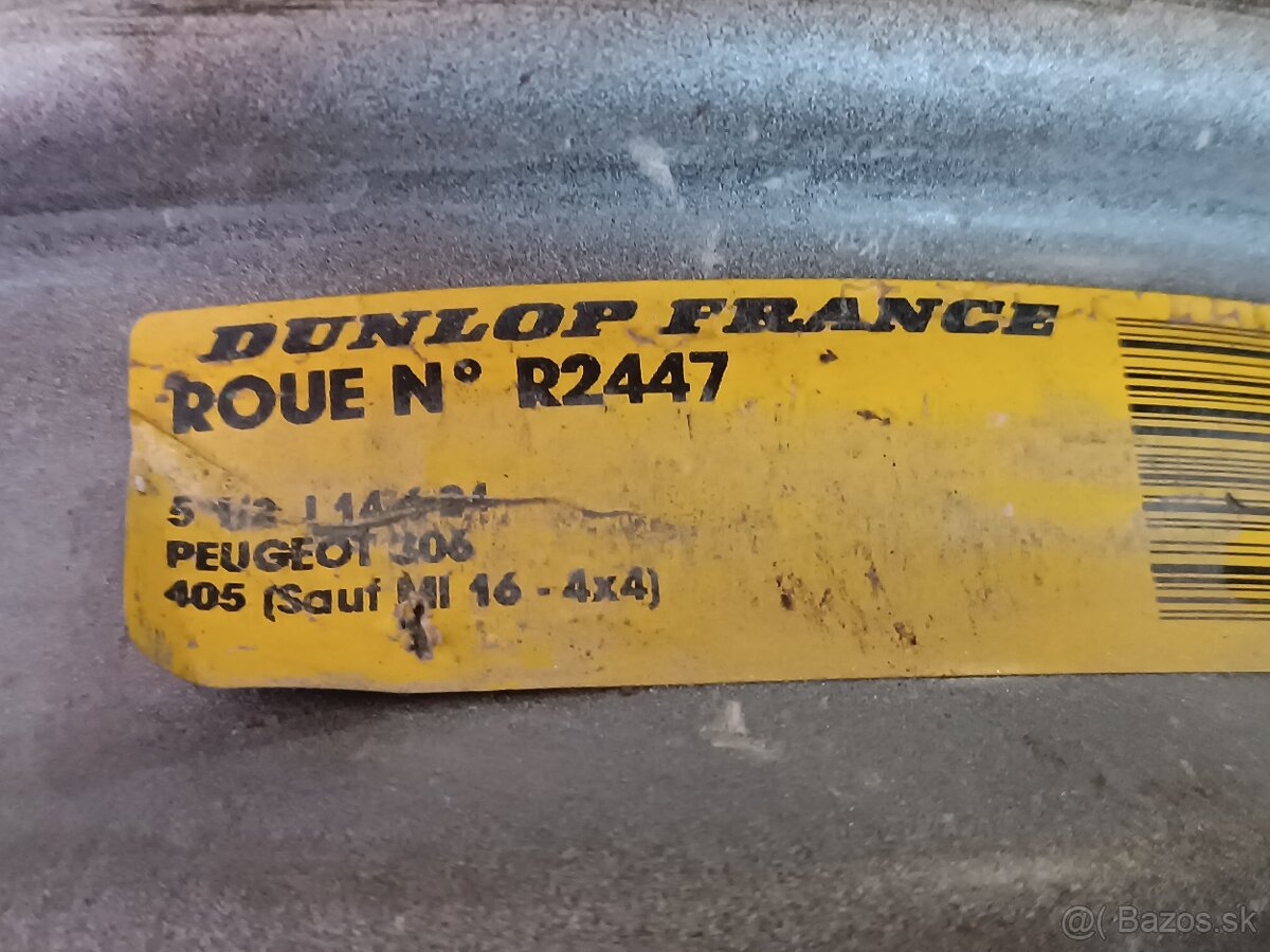 Plechové disky 14" na Peugeot 306, 405