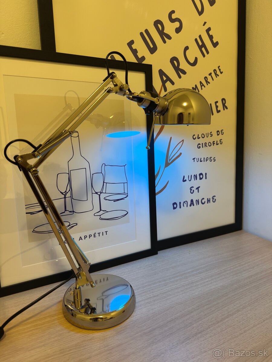 Pracovná lampa, poniklované