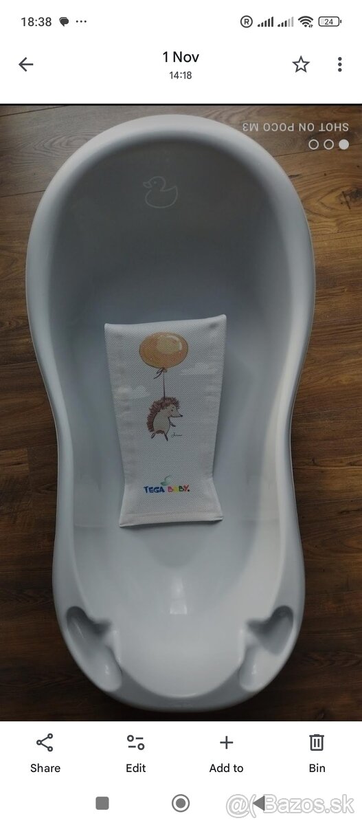 Detska vanicka a lehatko