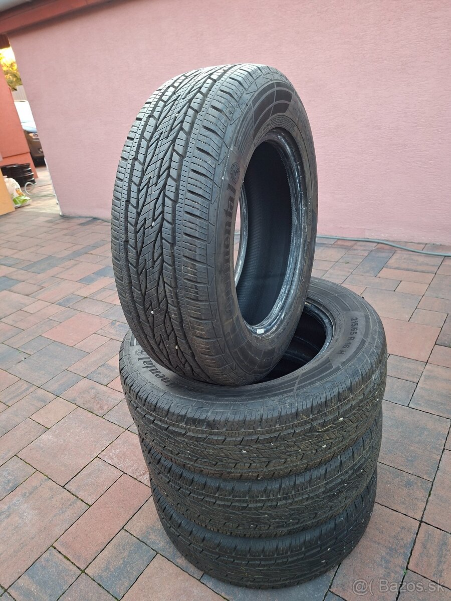 Predám celoročné pneu. Continental--215/65/16-98H