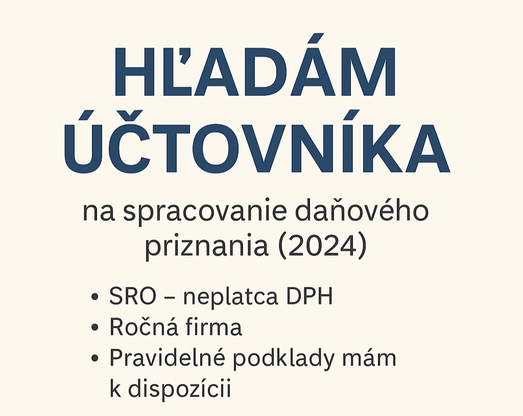Hľadám účtovníka