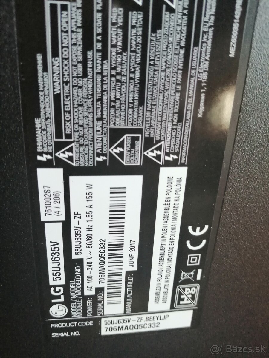 LG 55UJ635V WIVAX TV3256T252