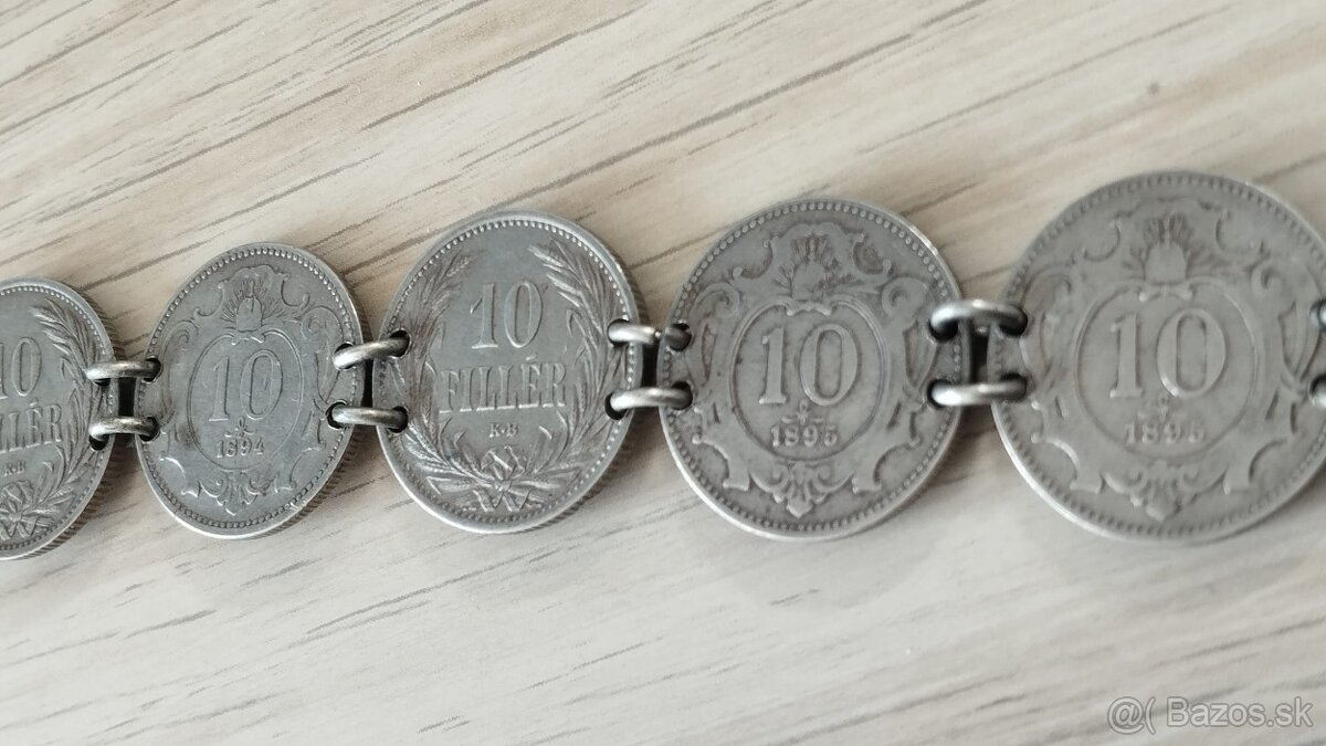 Patriotický náramek z mincí RU