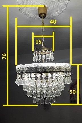 Súprava luster a dve nástenné lampy